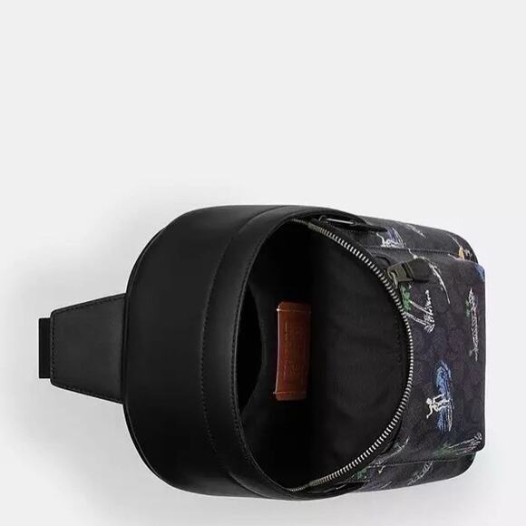 NWT Coach Waistpack Signature Canvas Surf Print CBJ12 Charcoal Multi - Picture 8 of 8